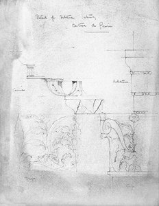 Detalles de la entrada, Certosa di Pavia, 1891 de Charles Rennie Mackintosh