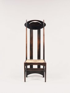 Silla de respaldo alto para las Salas de Té de Argyle Street, Glasgow de Charles Rennie Mackintosh