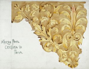Panel de taracea, Certosa di Pavia, 1891