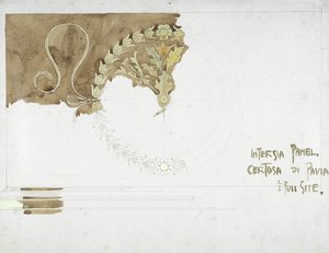 Panel de taracea, Certosa di Pavia, 1891 de Charles Rennie Mackintosh