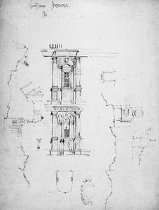 Patio del palacio, Ferrara, 1891 de Charles Rennie Mackintosh