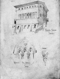 Palazzo Pollini y Ventana en el Palazzo Pubblico, Siena, 1891 de Charles Rennie Mackintosh