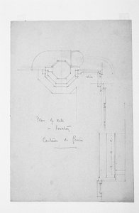 Plano del pozo en el lavabo, Certosa di Pavia, 1891 de Charles Rennie Mackintosh