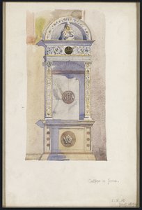 Estudio de un altar jesuita, Certosa di Pavia, 1891 de Charles Rennie Mackintosh
