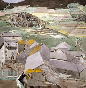 El pueblo de La Lagonne (acuarela sobre papel)