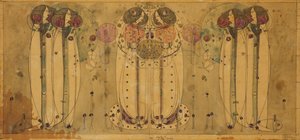 El brindis, 1900 de Charles Rennie Mackintosh