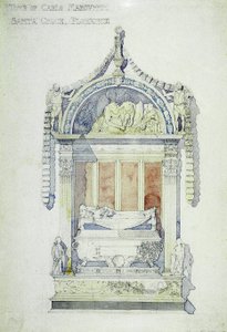 Tumba de Carlo Marsuppini, Santa Croce, Florencia, 1891 de Charles Rennie Mackintosh
