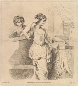 Mujer en su tocador, 1 de marzo de 1780 de Charles Reuben Ryley