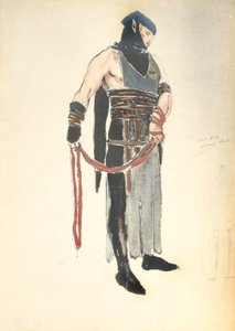 Diseño de Vestuario para el Sirviente de la Reina en Le Mort de Tintagiles, 1912 de Charles Ricketts