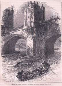 La huida de la reina Leonor: escena en el puente de Londres AD 1263 de Charles Ricketts