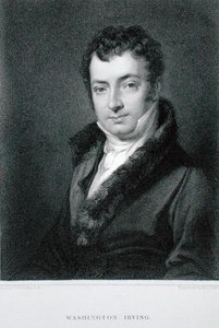 Washington Irving (1783-1859), grabado por Moseley Isaac Danforth