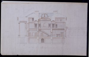 Diseños para Lough Crew House, County Meath, Irlanda, c.1825 de Charles Robert Cockerell
