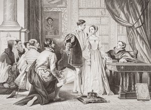La reticencia de Lady Jane Grey a aceptar la corona, Sion House, 8 de julio de 1553, de 