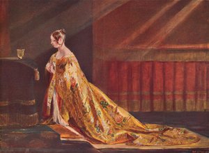 La Reina Victoria con las vestiduras de la coronación, 1838, 1906