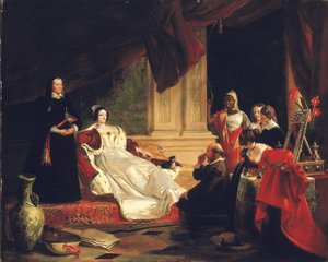 Sancho Panza en el apartamento de la duquesa, 1857 de Charles Robert Leslie