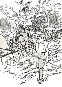 Un colono despejando su tierra, 1912