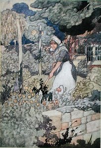 Jardín de una cabaña, publicado en 1912 de Charles Robinson