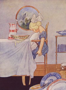 Después de cenar descansa un poco (litografía en color) de Charles Robinson