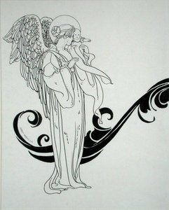 Ángel y bebé, ilustración de 