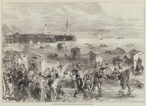 Escena de baño en Boulogne, la marea alta el sábado pasado de Sir John Charles Robinson