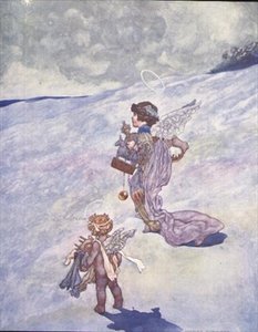 Ángeles de Navidad con juguetes de Charles Robinson