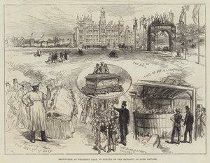 Festividades en Thoresby Hall, en honor de la mayoría de Lord Newark