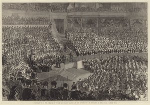 Instalación del Príncipe de Gales como Gran Maestro de los Masones de Inglaterra en el Royal Albert Hall