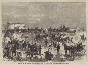 Lanzamiento del bote salvavidas de los taberneros con licencia en Hunstanton, Norfolk de Sir John Charles Robinson