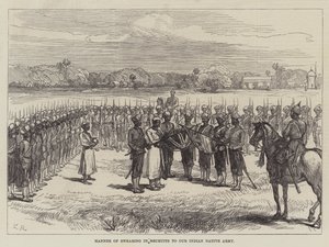 Manera de jurar a los reclutas de nuestro ejército nativo indio