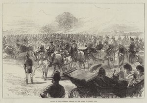 Revisión de la Brigada de la Casa Real por la Reina, en Bushey Park de Sir John Charles Robinson