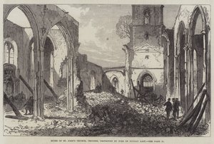 Ruinas de la Iglesia de San Juan, Croydon, destruida por el fuego el domingo pasado de Sir John Charles Robinson