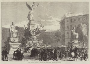 El triunfo militar en Berlín, el trofeo de Sedán en la Puerta de Potsdam