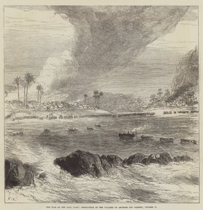 La Guerra en la Costa de Oro, Destrucción de los Pueblos de Ampenee y Akimfoo, 14 de octubre