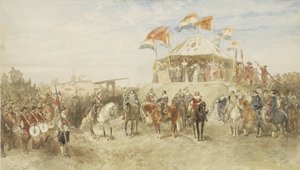 La salida de la guarnición española de Den Bosch tras su rendición a Federico Enrique en 1629 de Charles Rochussen