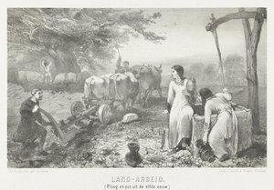 Trabajo de la tierra (arado y pozo del siglo XI) (título sobre el objeto)