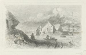 Inundación en Lith Desastre de inundación 1855 (título de la serie)