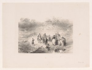 Jinetes en el paisaje de dunas de Charles Rochussen