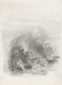 Víctimas del desastre de la inundación de 1855 Desastre de inundación 1855 (título de la serie) de Charles Rochussen