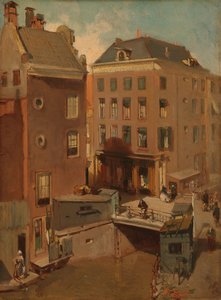 El Osjessluis cerca de Kalverstraat en Ámsterdam de Charles Rochussen