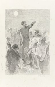 Wilfried rodeado de sus guerreros de Charles Rochussen