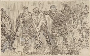 Pensamiento feliz para Punch, 16 de diciembre de 1876 de Charles Samuel Keene