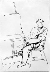 John Everett Millais, 1829-1896, artista británico, 1898 de Charles Samuel Keene