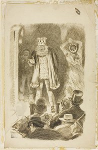 Lord Salisbury dirigiéndose a una reunión de Charles Samuel Keene