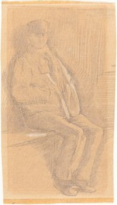 Hombre Sentado de Charles Samuel Keene