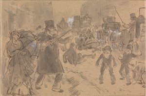 Escena callejera de Charles Samuel Keene