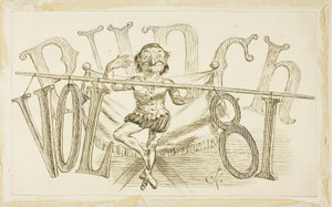 Estudio para la portada de Punch, Volumen 81 de Charles Samuel Keene