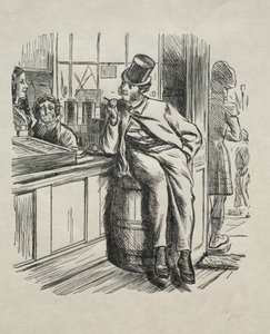 Lo que vino de matar a un tío rico una Navidad, 1865 de Charles Samuel Keene