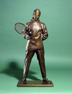 Una figura de bronce de S.A.R. El Príncipe de Gales, luego Eduardo VIII, vestido para el tenis, c.1920s-1930s