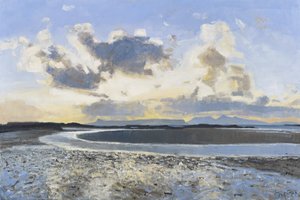 Evening Clouds, Eigg  Rum, 2015 (óleo sobre lienzo) de Charles Simpson