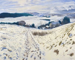 Track down the Hill, 2015 (óleo sobre lienzo) de Charles Simpson